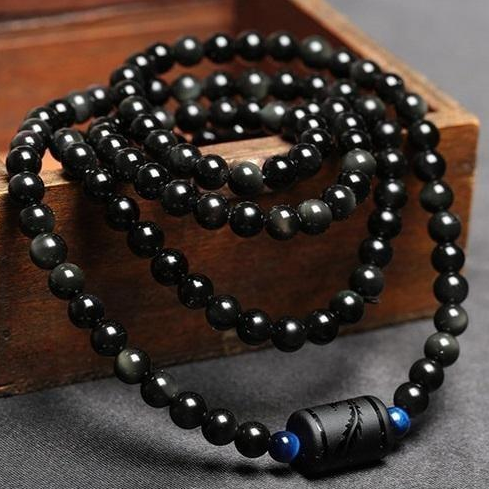 Natural Crystal Obsidian Bracelet