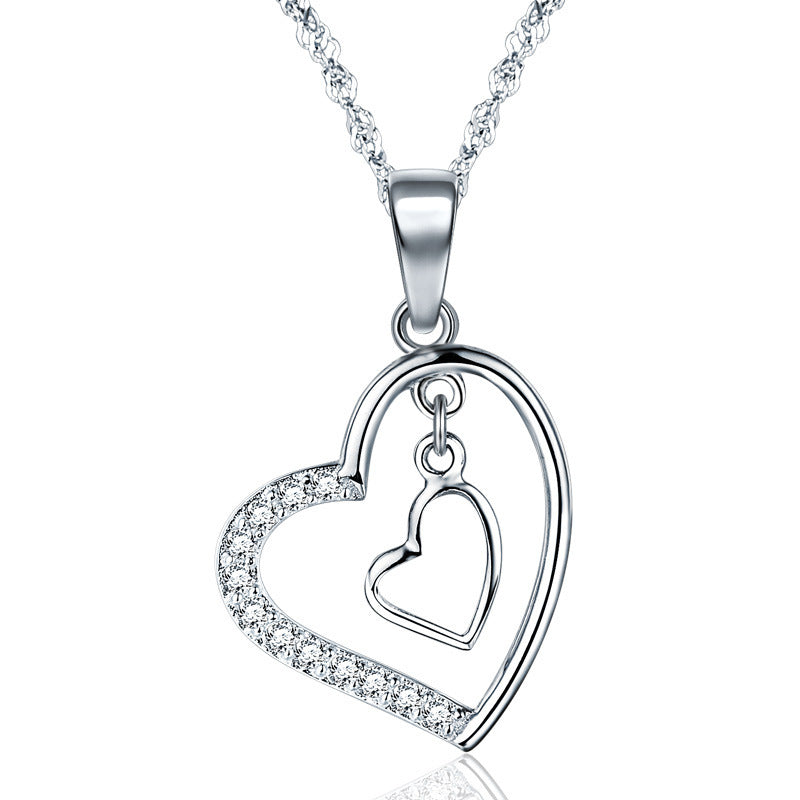 925 Loving Heart In Sterling Silver Pendant