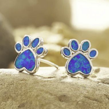 Love Paw Necklace Personalised Pet Dog Jewellery Footprint Pendant Necklace Paw Earrings