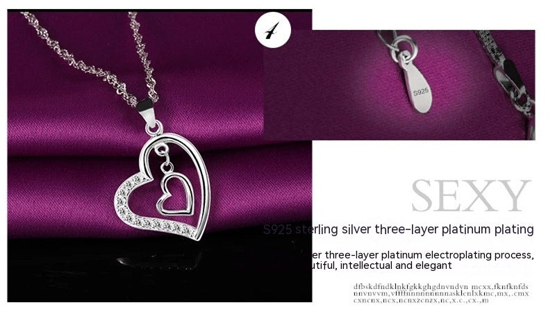 925 Loving Heart In Sterling Silver Pendant