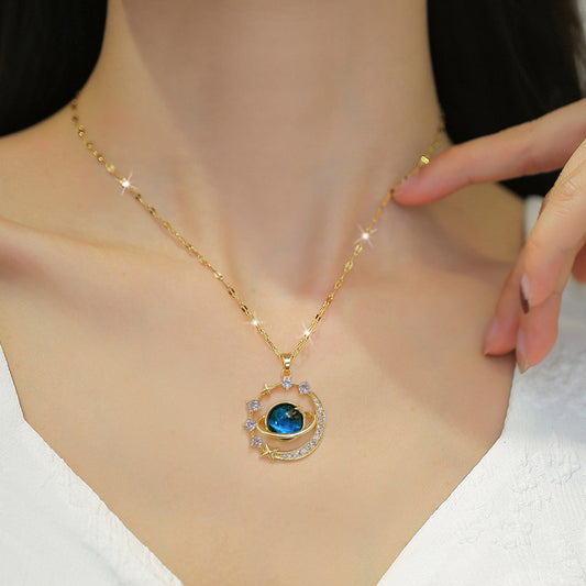 Women's Fashion Blue Starry Sky Necklace