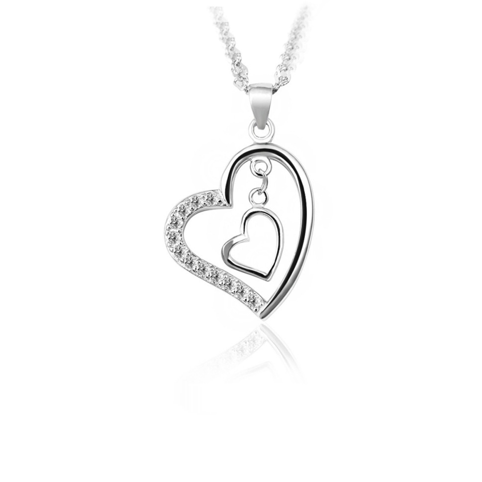 925 Loving Heart In Sterling Silver Pendant