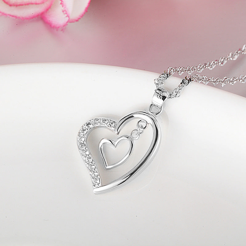 925 Loving Heart In Sterling Silver Pendant